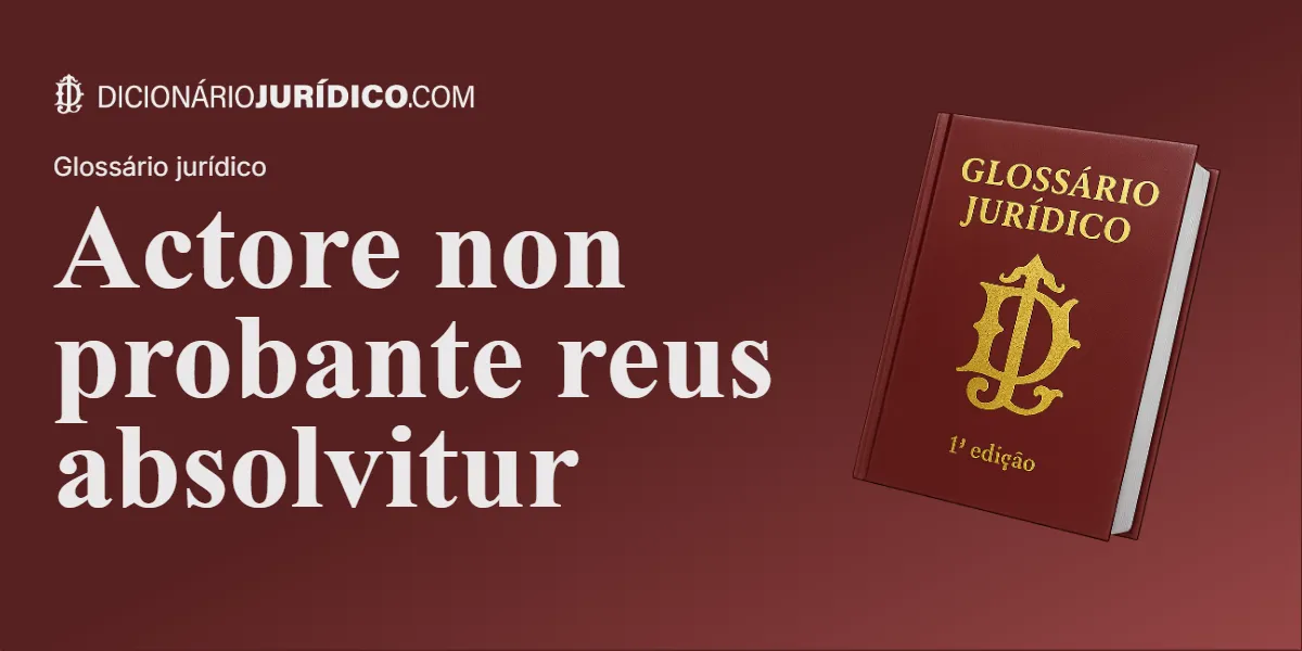 Compartilhe este tutorial: Actore non probante reus absolvitur