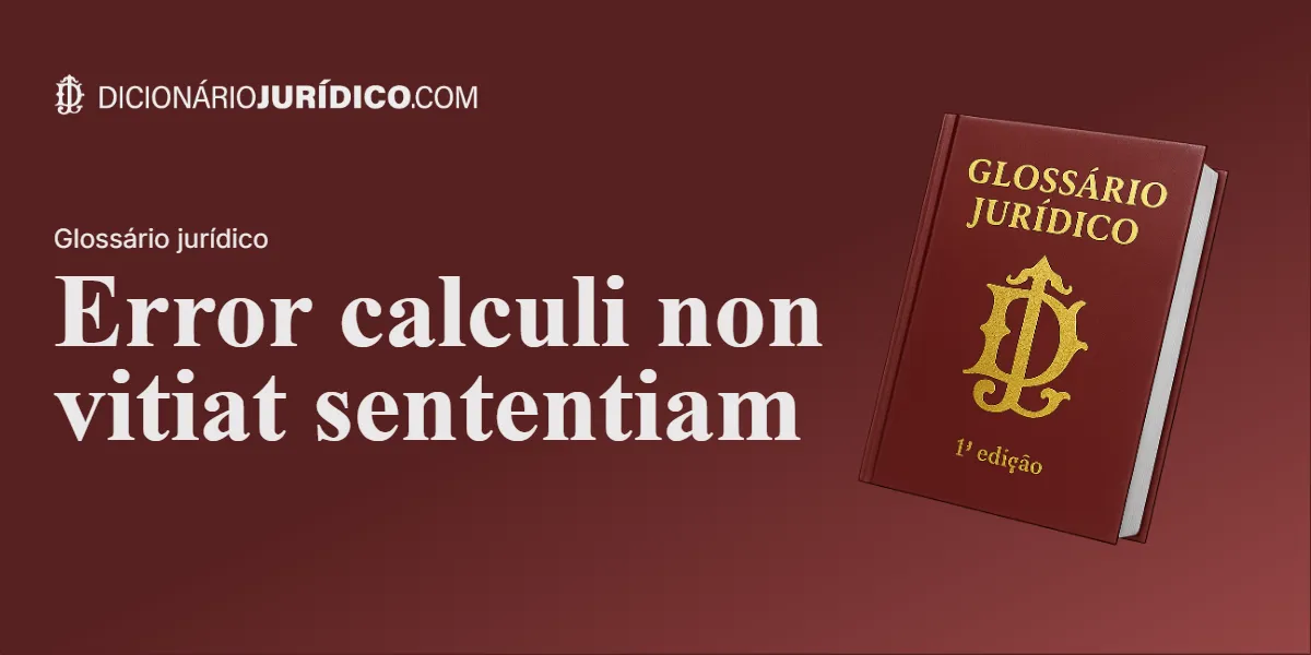 Compartilhe este tutorial: Error calculi non vitiat sententiam